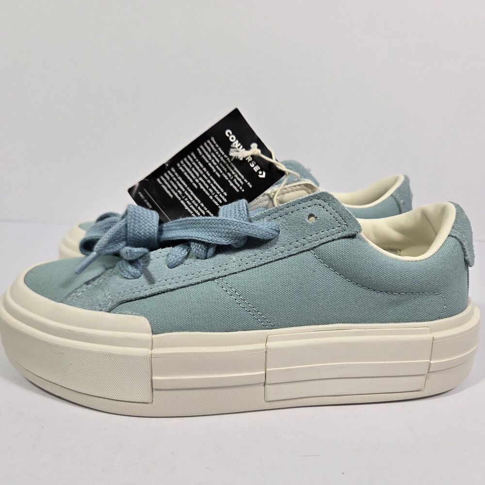Converse Platform Low Top Sneakers in Light Blue and Cream